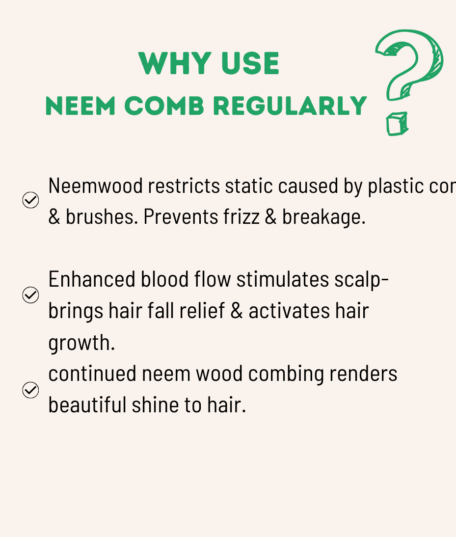 Neem Comb – Natural Hair Care Solution - Kayapalat Care