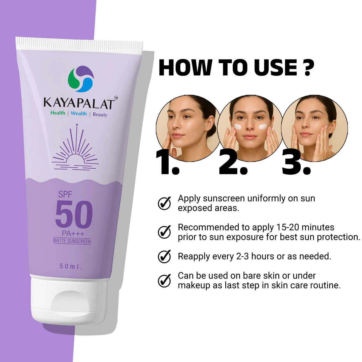 Kayapalat SPF 50 | Sunblock | Ultimate UV Protection for all skin types | PA+++
