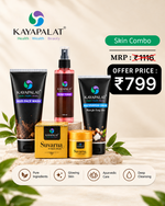 Kayapalāt Skin Care Combo Kit – Mud Face Wash, Rose Toner, Suvarna Face Pack & Multipurpose Cream