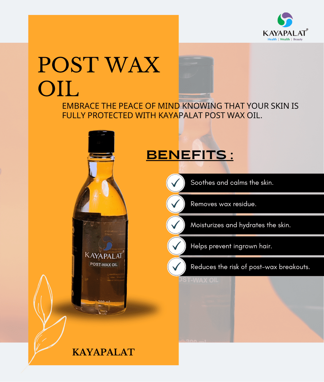 Post Wax Oil – Soothe and Hydrate Skin After Waxing
