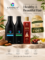 Kayapalat Premium Natural Hair Care Combo – Mud Shampoo, Mud Conditioner & Pancharantra Hair Oil